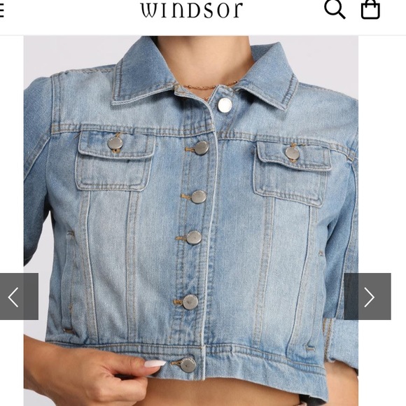 BRAND NEW Cropped Denim Jacket - WindsorStore - Picture 3 of 6